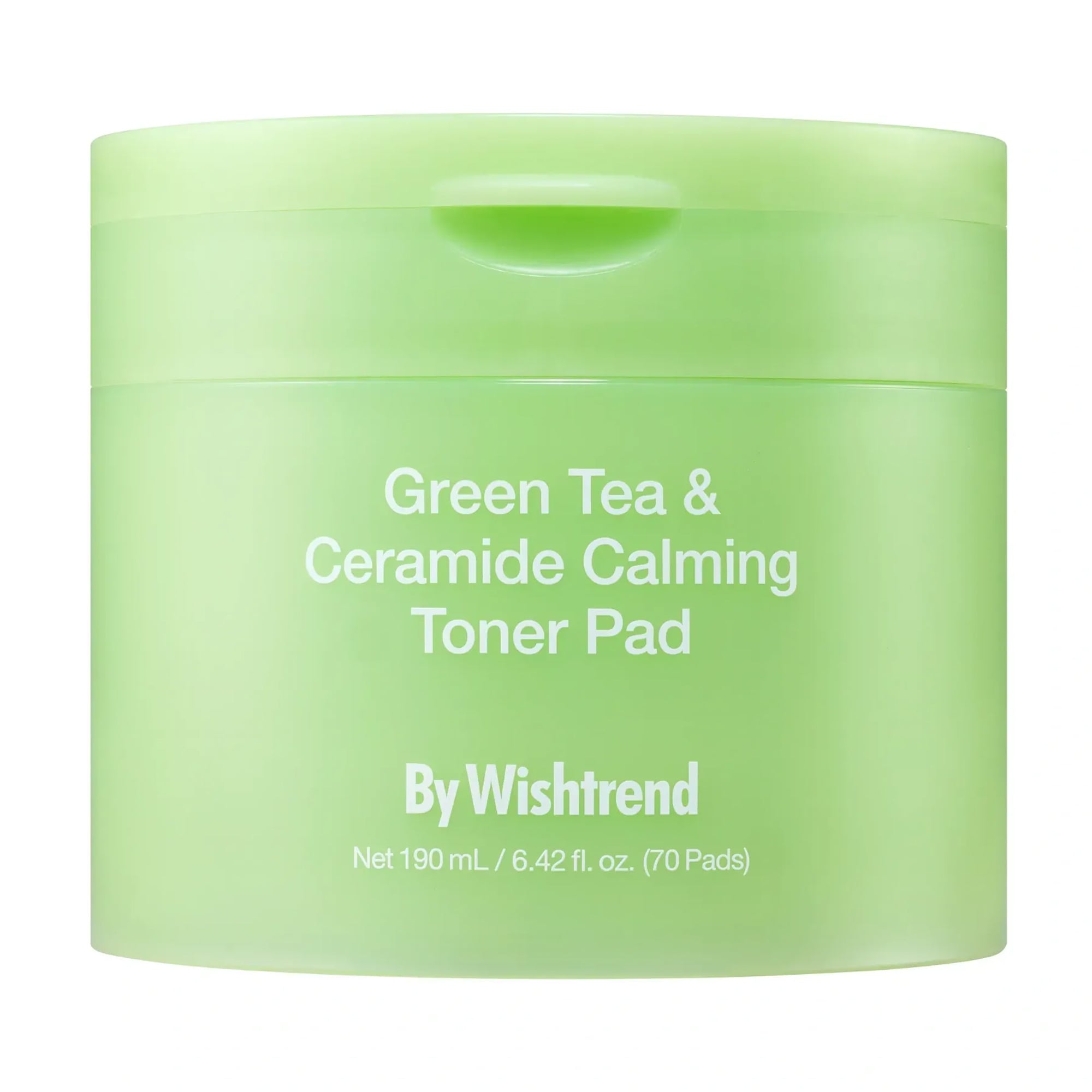 Заспокійливі тонер-пади для обличчя By Wishtrend Green Tea &amp; Ceramide Calming Toner Pad, 190 мл, 70 шт